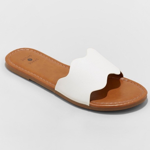 Shade & Shore Shoes - {Shade & Shore} Kate Scalloped Slide Sandals